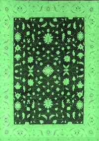 Oriental Emerald Green Traditional Rug, urb759emgrn