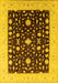 Machine Washable Oriental Yellow Traditional Rug, wshurb759yw