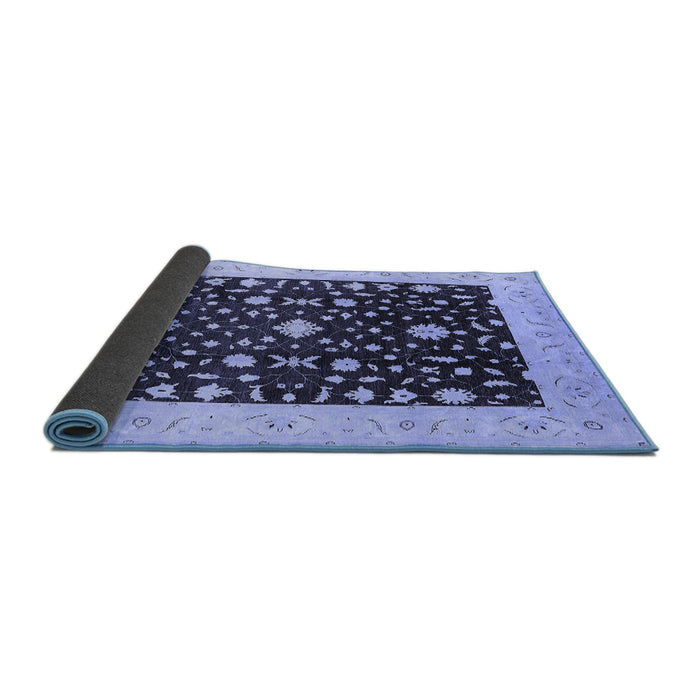 Sideview of Oriental Blue Traditional Rug, urb759blu
