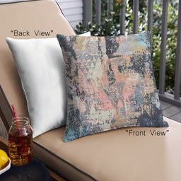 Front View of Mid-Century Modern Urban Square Gray Throw Pillow, 18 inch by 18 inch, pwurb75