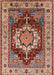 Mid-Century Modern Fire Brick Red Persian Rug, urb760