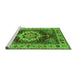 Sideview of Machine Washable Persian Green Traditional Area Rugs, wshurb760grn