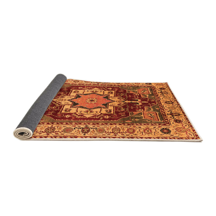 Sideview of Persian Orange Traditional Rug, urb760org