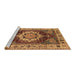 Sideview of Machine Washable Persian Brown Traditional Rug, wshurb760brn