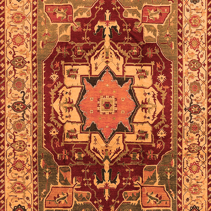 Machine Washable Persian Orange Traditional Area Rugs, wshurb760org