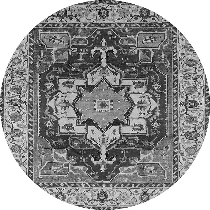 Round Persian Gray Traditional Rug, urb760gry
