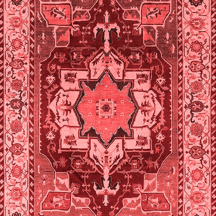 Machine Washable Persian Red Traditional Rug, wshurb760red