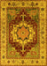 Machine Washable Persian Yellow Traditional Rug, wshurb760yw