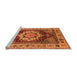 Sideview of Machine Washable Persian Orange Traditional Area Rugs, wshurb760org