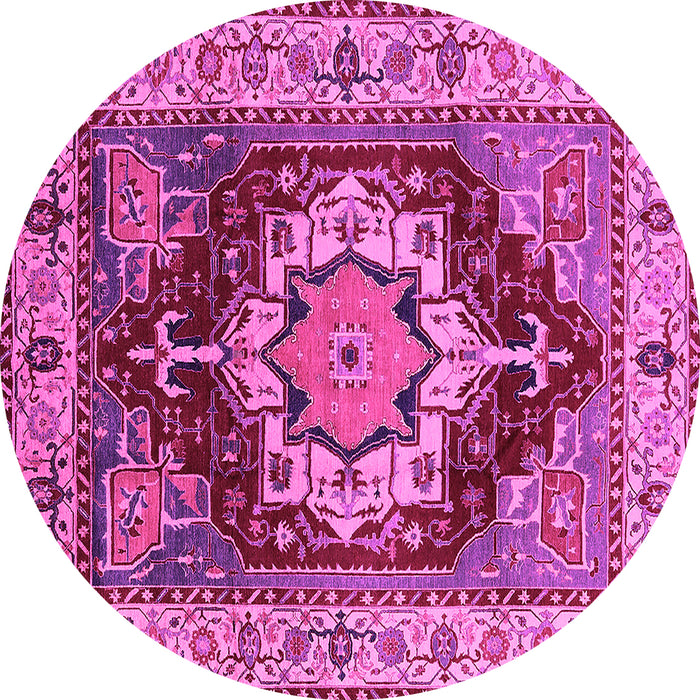 Round Persian Pink Traditional Rug, urb760pnk