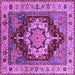 Square Persian Purple Traditional Rug, urb760pur