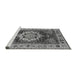 Sideview of Machine Washable Persian Gray Traditional Rug, wshurb760gry