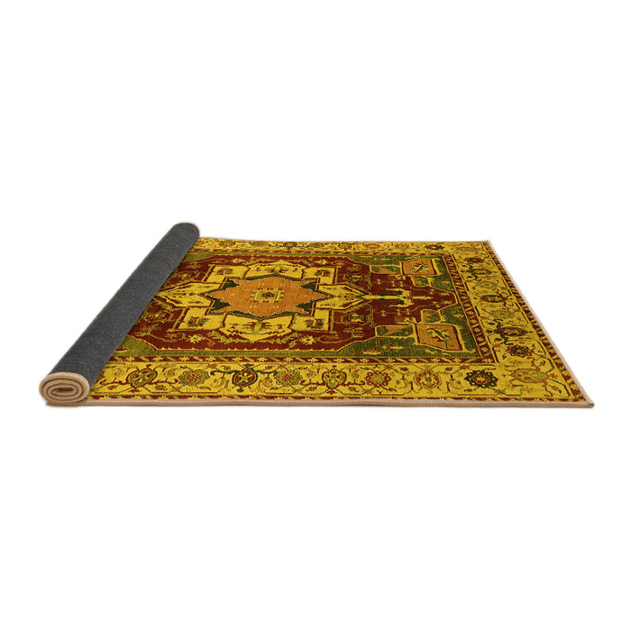 Sideview of Persian Yellow Traditional Rug, urb760yw