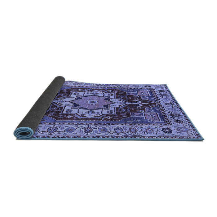 Sideview of Persian Blue Traditional Rug, urb760blu