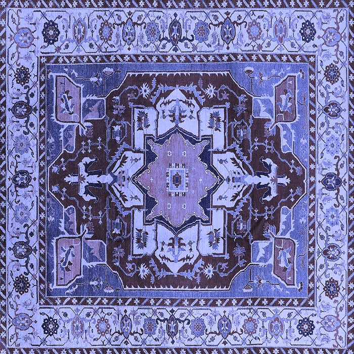 Square Persian Blue Traditional Rug, urb760blu