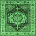 Square Persian Emerald Green Traditional Rug, urb760emgrn