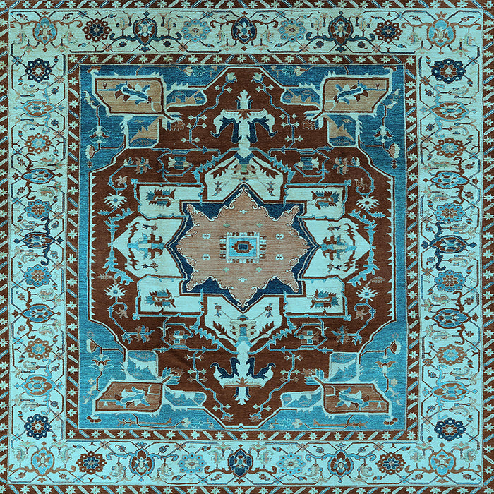 Square Persian Light Blue Traditional Rug, urb760lblu