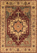 Machine Washable Persian Brown Traditional Rug, wshurb760brn