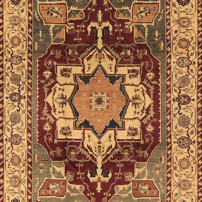 Machine Washable Persian Brown Traditional Rug, wshurb760brn