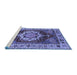 Sideview of Machine Washable Persian Blue Traditional Rug, wshurb760blu