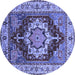 Round Persian Blue Traditional Rug, urb760blu