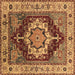 Square Persian Brown Traditional Rug, urb760brn