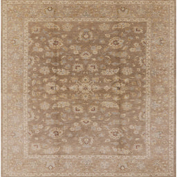 Square Machine Washable Industrial Modern Copper Brown Rug, wshurb761