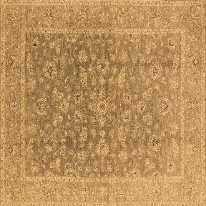 Square Oriental Brown Traditional Rug, urb761brn