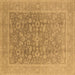 Square Oriental Brown Traditional Rug, urb761brn