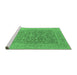 Sideview of Machine Washable Oriental Emerald Green Traditional Area Rugs, wshurb761emgrn