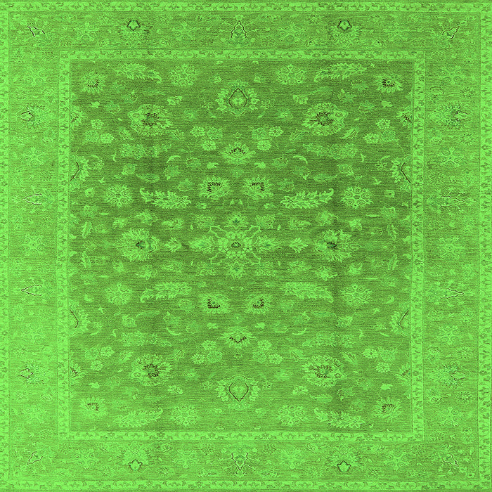 Square Oriental Green Traditional Rug, urb761grn