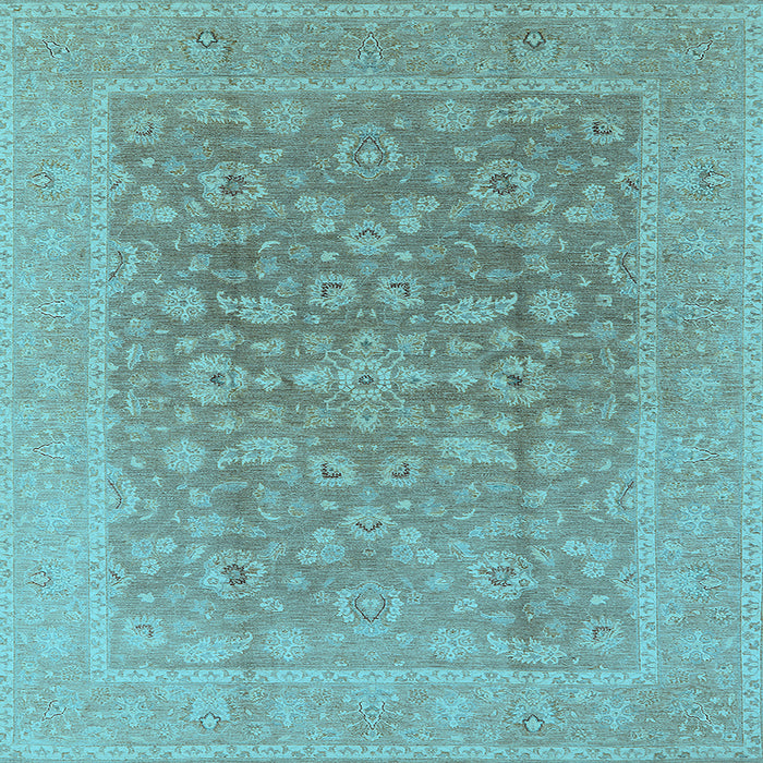 Square Oriental Light Blue Traditional Rug, urb761lblu