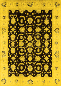 Oriental Yellow Traditional Rug, urb762yw