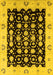 Oriental Yellow Traditional Rug, urb762yw