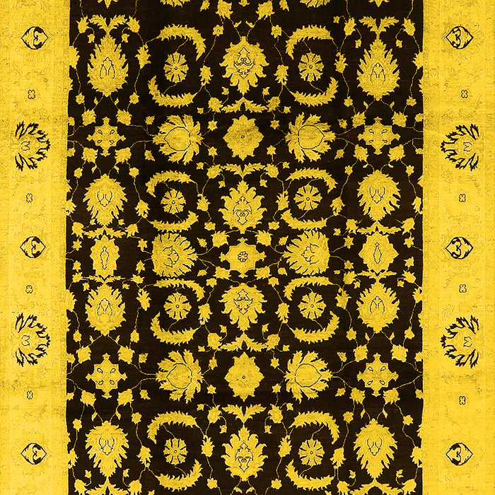 Oriental Yellow Traditional Rug, urb762yw