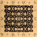 Square Oriental Brown Traditional Rug, urb762brn