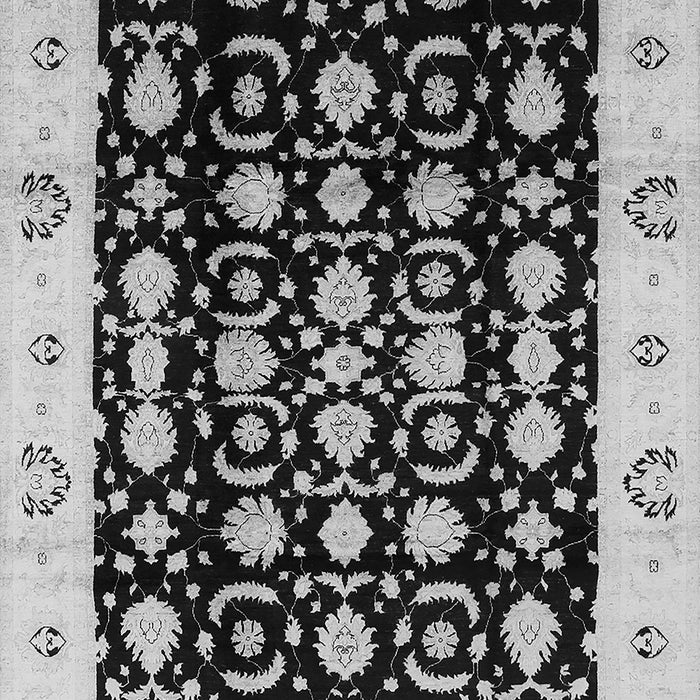 Machine Washable Oriental Gray Traditional Rug, wshurb762gry