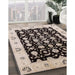 Machine Washable Industrial Modern Desert Sand Beige Rug in a Family Room, wshurb762