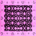 Square Machine Washable Oriental Pink Traditional Rug, wshurb762pnk