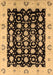 Machine Washable Oriental Brown Traditional Rug, wshurb762brn