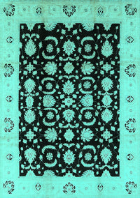 Oriental Turquoise Traditional Rug, urb762turq