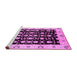 Sideview of Machine Washable Oriental Pink Traditional Rug, wshurb762pnk