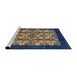 Sideview of Machine Washable Industrial Modern Dark Almond Brown Rug, wshurb763