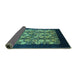 Sideview of Oriental Turquoise Industrial Rug, urb763turq