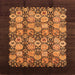 Square Machine Washable Oriental Orange Industrial Area Rugs, wshurb763org