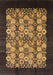 Machine Washable Oriental Brown Industrial Rug, wshurb763brn