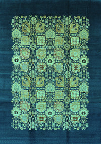 Oriental Turquoise Industrial Rug, urb763turq