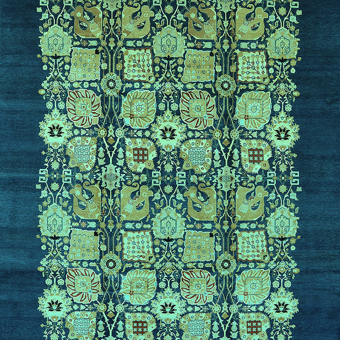 Oriental Turquoise Industrial Rug, urb763turq