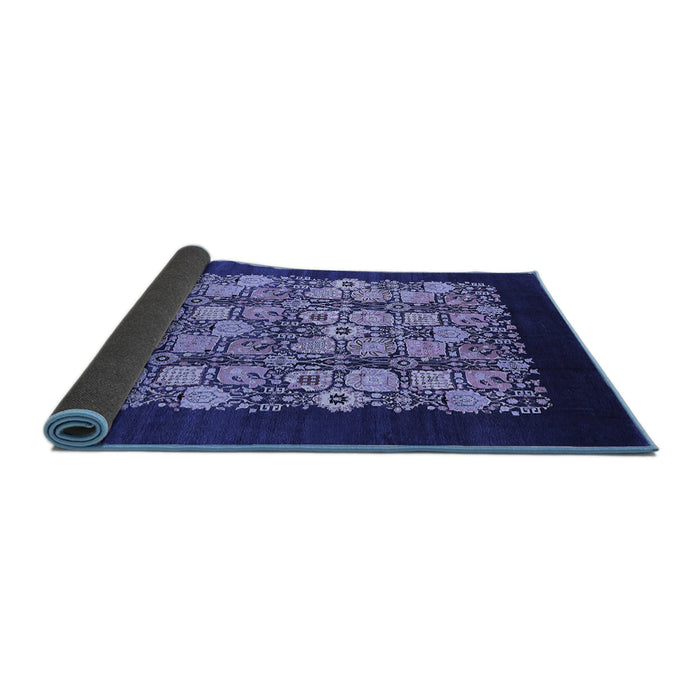 Sideview of Oriental Blue Industrial Rug, urb763blu