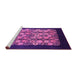 Sideview of Machine Washable Oriental Pink Industrial Rug, wshurb763pnk